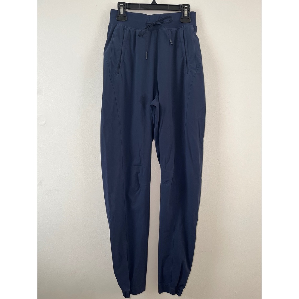 Lululemon‎ Dance Studio Jogger Pants Size 2 Navy Blue Stretch High Rise Athletic